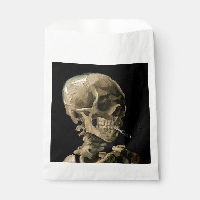 Vincent van Gogh - Skull with Burning Cigarette Favour Bag (Front)