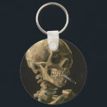 Vincent Van Gogh - Skull with Burning Cigarette Keychain<br><div class="desc">Vincent Van Gogh - Skull with Burning Cigarette</div>