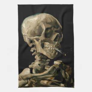 Vincent van Gogh - Skull with Burning Cigarette Kitchen Towel