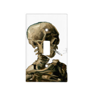 Vincent van Gogh - Skull with Burning Cigarette Light Switch Cover