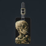 Vincent van Gogh - Skull with Burning Cigarette Luggage Tag<br><div class="desc">Head of a Skeleton with a Burning Cigarette / Skull with Burning Cigarette / Crane de squelette fumant une cigarette - Vincent van Gogh,  1885</div>