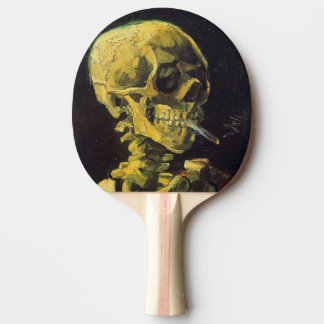 Vincent van Gogh Skull with Burning Cigarette Ping Pong Paddle