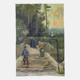 Vincent van Gogh - Sloping Path in Montmartre Kitchen Towel