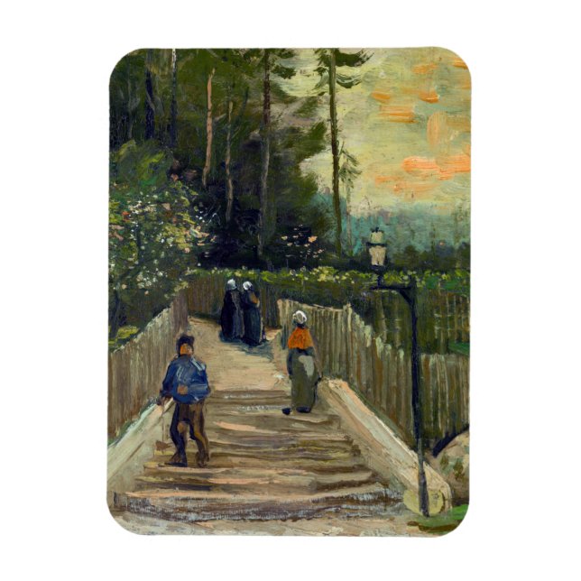 Vincent van Gogh - Sloping Path in Montmartre Magnet (Vertical)
