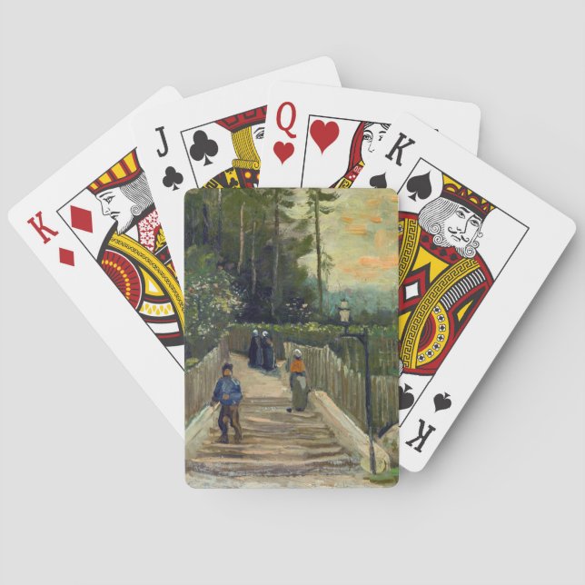 Vincent van Gogh - Sloping Path in Montmartre Playing Cards (Back)