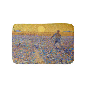 Vincent van Gogh - Sower with Setting Sun Bath Mat