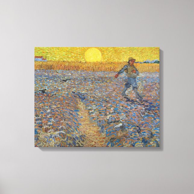 Vincent Van Gogh - Sower with Setting Sun Canvas Print (Front)