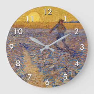 Vincent van Gogh - Sower with Setting Sun Large Clock