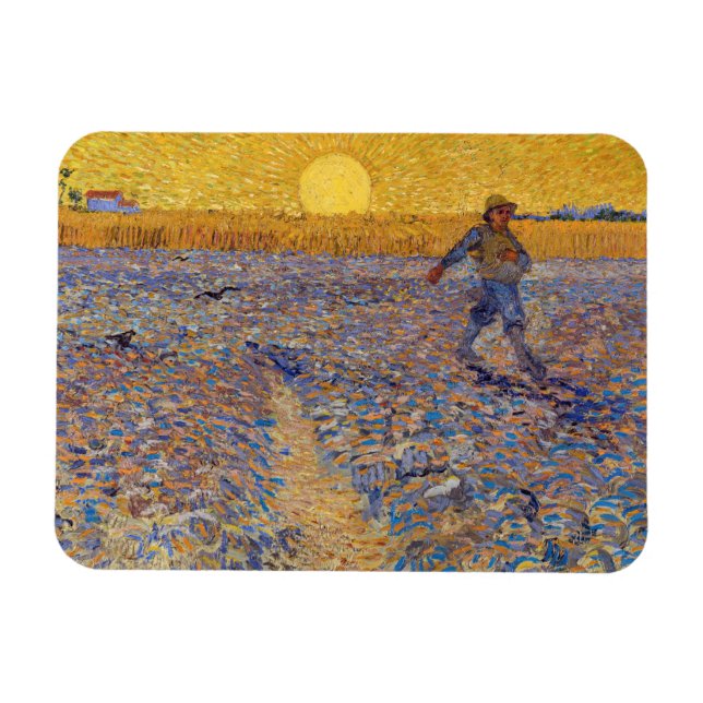 Vincent van Gogh - Sower with Setting Sun Magnet (Horizontal)