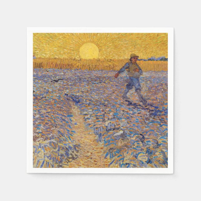 Vincent van Gogh - Sower with Setting Sun Napkin (Front)