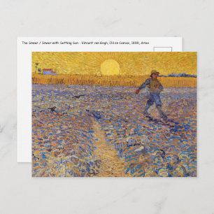 Vincent van Gogh - Sower with Setting Sun Postcard