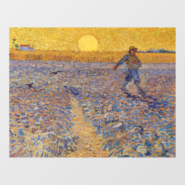 Vincent van Gogh - Sower with Setting Sun Window Cling (Sheet)
