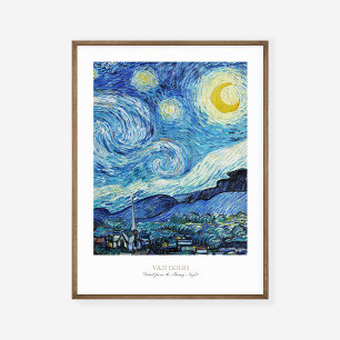 Vincent Van Gogh Starry Night 1889 Art Exhibit Poster