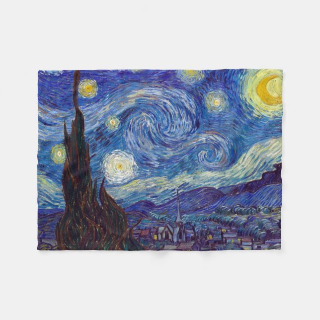 VINCENT VAN GOGH - Starry night 1889 Fleece Blanket (Front (Horizontal))