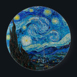 Vincent van Gogh, Starry Night  4 Inch Round Button<br><div class="desc">Starry Night,  famous painting by Vincent van Gogh</div>