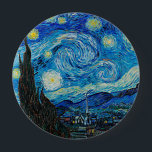 Vincent van Gogh, Starry Night  4 Inch Round Button<br><div class="desc">Starry Night,  famous painting by Vincent van Gogh</div>
