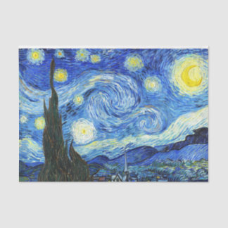 Vincent Van Gogh Starry Night Blue Yellow Tissue Paper