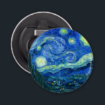 vincent van gogh starry night bottle opener<br><div class="desc">Van Gogh's famous painting,  "The Starry Night." Painted during his stay at the Saint Remy asylum in the 1880's,  van Gogh depicted the rolling hills and cypress trees he saw from his window.  Digitally enhanced by PixDezines.  Copyright © 2008-2016 PixDezines.com™ and PixDezines™ on zazzle.com. All rights reserved.</div>