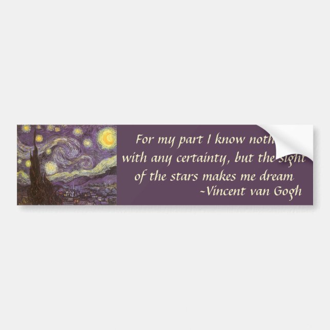 Vincent van Gogh - Starry Night Bumper Sticker (Front)