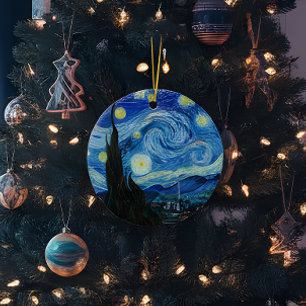 Vincent Van Gogh Starry Night Ceramic Art Ornament