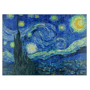 vincent van gogh starry night cutting board