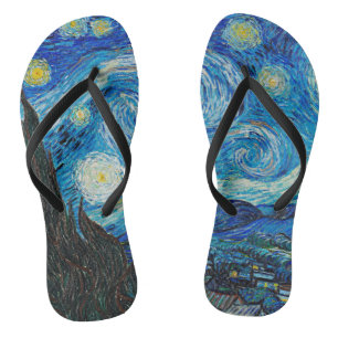 Vincent van Gogh, Starry Night Flip Flops
