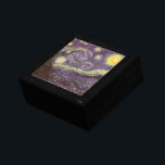 Vincent van Gogh - Starry Night Gift Box<br><div class="desc">Starry Night (1889) by Vincent van Gogh is a vintage post impressionism fine art landscape nature painting. A view of a city in a valley at night with the clouds swirling, the stars shining and a beautiful golden yellow crescent moon. It was painted during the day from memory and is...</div>
