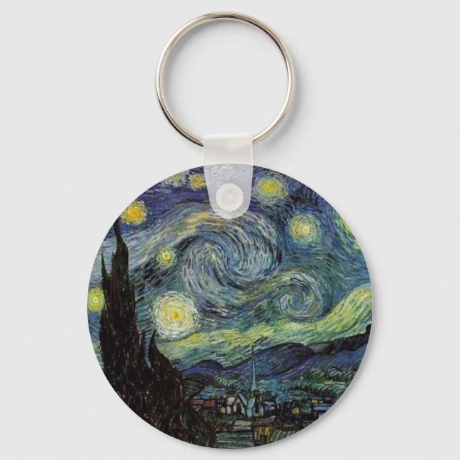 Vincent van Gogh - Starry Night Keychain (Front)