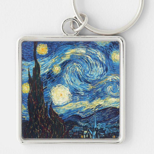 Vincent Van Gogh - Starry Night Keychain (Front)