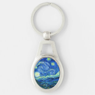 vincent van gogh starry night keychain
