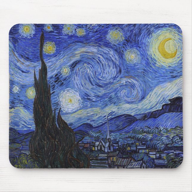 Vincent Van Gogh "Starry Night" Mousepad (Front)