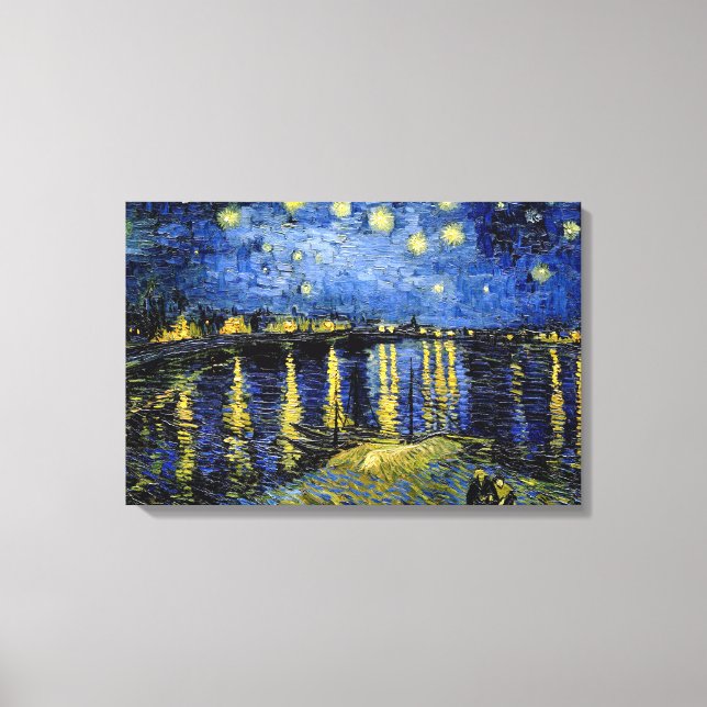 Vincent Van Gogh Starry Night Over The Rhone 1888 Canvas Print (Front)