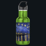 Vincent Van Gogh Starry Night Over The Rhone 532 Ml Water Bottle<br><div class="desc">Vincent Van Gogh Starry Night Over the Rhone Starry Night Over the Rhone (September 1888) is one of Vincent van Gogh's paintings of Arles at night time in Arles. It was painted at a spot on the bank of the Rhone River that was only a one or two-minute walk from...</div>