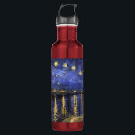 Vincent Van Gogh Starry Night Over The Rhone 710 Ml Water Bottle<br><div class="desc">Vincent Van Gogh Starry Night Over the Rhone Starry Night Over the Rhone (September 1888) is one of Vincent van Gogh's paintings of Arles at night time in Arles. It was painted at a spot on the bank of the Rhone River that was only a one or two-minute walk from...</div>