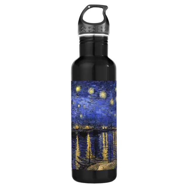 Vincent Van Gogh Starry Night Over The Rhone 710 Ml Water Bottle (Front)
