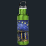 Vincent Van Gogh Starry Night Over The Rhone 710 Ml Water Bottle<br><div class="desc">Vincent Van Gogh Starry Night Over the Rhone Starry Night Over the Rhone (September 1888) is one of Vincent van Gogh's paintings of Arles at night time in Arles. It was painted at a spot on the bank of the Rhone River that was only a one or two-minute walk from...</div>