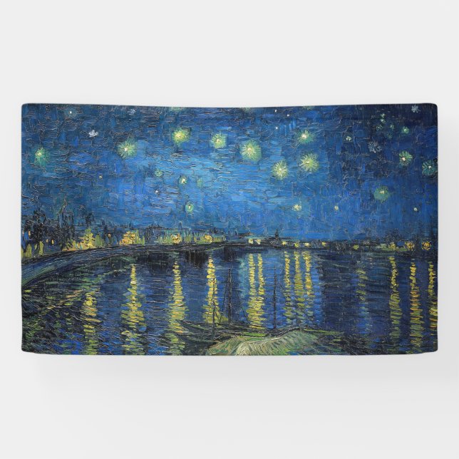 Vincent van Gogh - Starry Night Over the Rhone Banner (Horizontal)