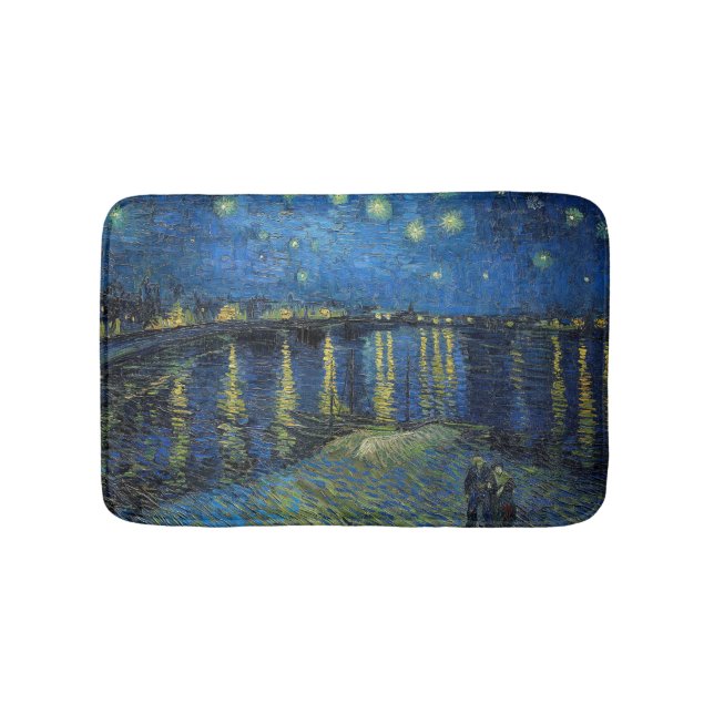 Vincent van Gogh - Starry Night Over the Rhone Bath Mat (Front)