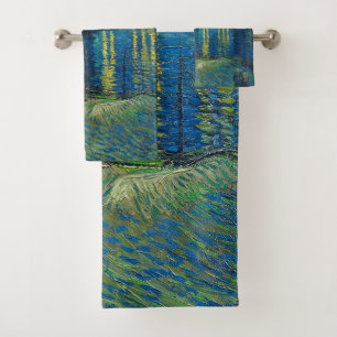 Vincent Van Gogh Starry Night Over the Rhone Bath Towel Set