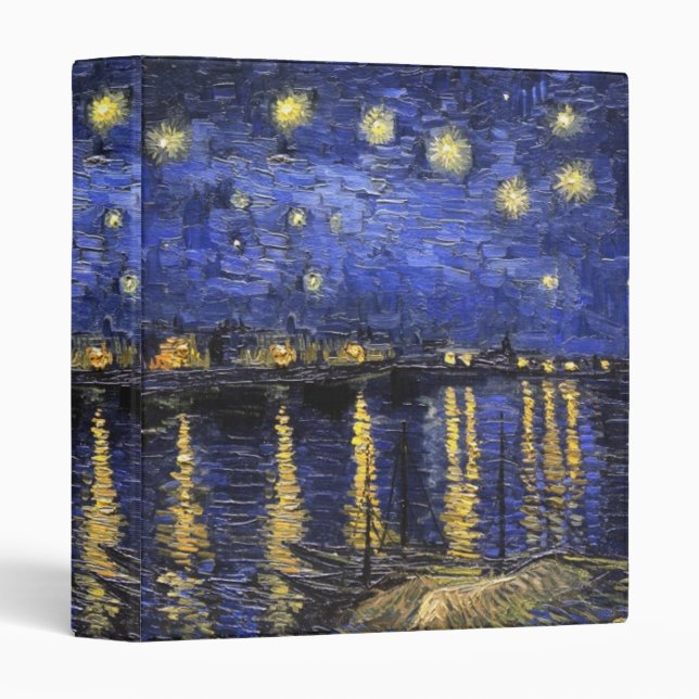Vincent Van Gogh Starry Night Over The Rhone Binder (Front/Spine)
