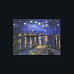 Vincent Van Gogh Starry Night Over The Rhone Canvas Print<br><div class="desc">Vincent Van Gogh Starry Night Over the Rhone Starry Night Over the Rhone (September 1888) is one of Vincent van Gogh's paintings of Arles at night time in Arles. It was painted at a spot on the bank of the Rhone River that was only a one or two-minute walk from...</div>