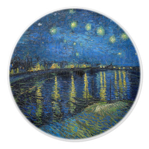 Vincent van Gogh - Starry Night Over the Rhone Ceramic Knob