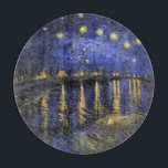 Vincent Van Gogh Starry Night Over The Rhone Cutting Board<br><div class="desc">Vincent Van Gogh Starry Night Over the Rhone Starry Night Over the Rhone (September 1888) is one of Vincent van Gogh's paintings of Arles at night time in Arles. It was painted at a spot on the bank of the Rhone River that was only a one or two-minute walk from...</div>