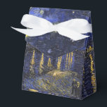 Vincent Van Gogh Starry Night Over The Rhone Favor Box<br><div class="desc">Vincent Van Gogh Starry Night Over the Rhone Starry Night Over the Rhone (September 1888) is one of Vincent van Gogh's paintings of Arles at night time in Arles. It was painted at a spot on the bank of the Rhone River that was only a one or two-minute walk from...</div>