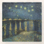 Vincent van Gogh | Starry Night Over the Rhone Glass Coaster<br><div class="desc">The Starry Night, 1888 | by Vincent van Gogh | Art Location: Musee d'Orsay, Paris, France | Dutch Artist | Image Collection Number: XIR60960</div>