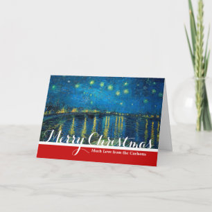 Vincent Van Gogh Starry Night Over the Rhone Holiday Card