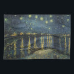 Vincent van Gogh | Starry Night Over the Rhone Kitchen Towel<br><div class="desc">The Starry Night, 1888 | by Vincent van Gogh | Art Location: Musee d'Orsay, Paris, France | Dutch Artist | Image Collection Number: XIR60960</div>