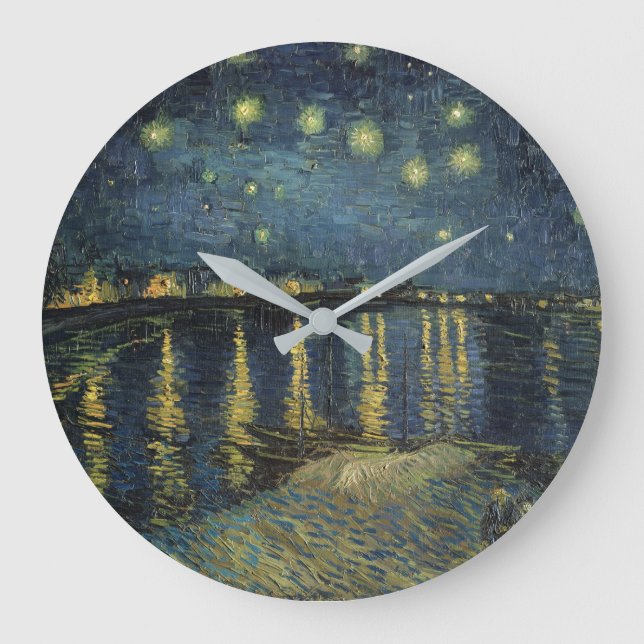 Vincent van Gogh | Starry Night Over the Rhone Large Clock (Front)