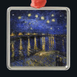 Vincent Van Gogh Starry Night Over The Rhone Metal Ornament<br><div class="desc">Vincent Van Gogh Starry Night Over the Rhone Starry Night Over the Rhone (September 1888) is one of Vincent van Gogh's paintings of Arles at night time in Arles. It was painted at a spot on the bank of the Rhone River that was only a one or two-minute walk from...</div>