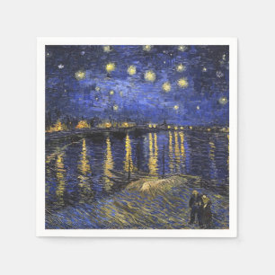 Vincent Van Gogh Starry Night Over The Rhone Napkin